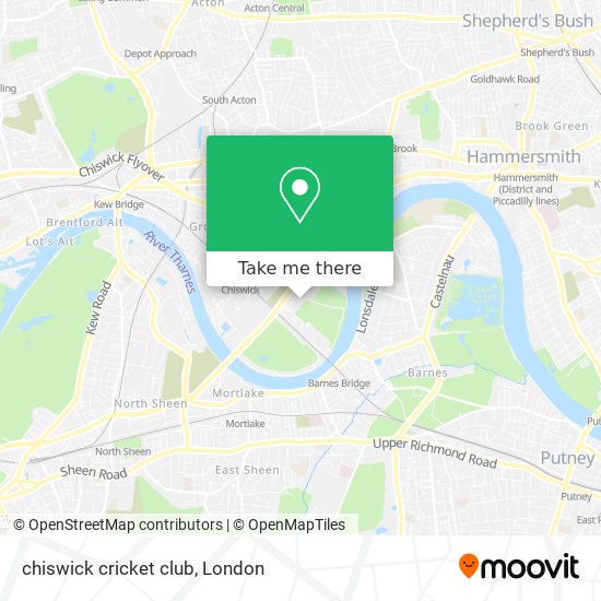 chiswick cricket club map