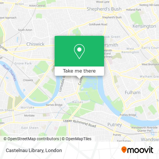 Castelnau Library map