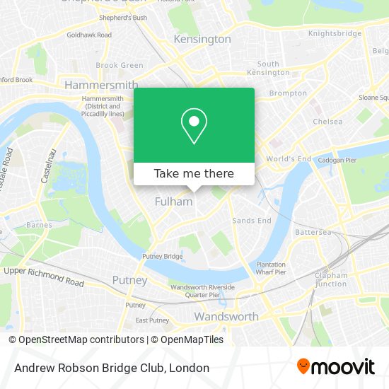 Andrew Robson Bridge Club map