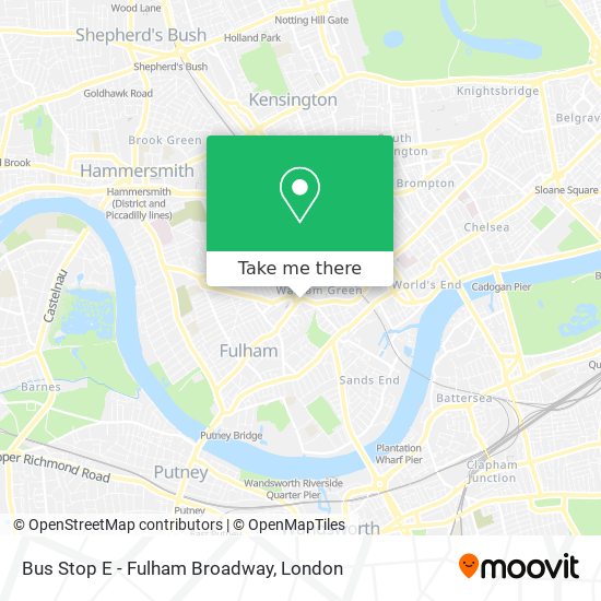 Bus Stop E - Fulham Broadway map