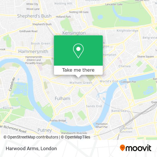Harwood Arms map