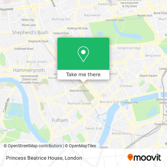 How to get to Princess Beatrice House in West Kensington by Bus