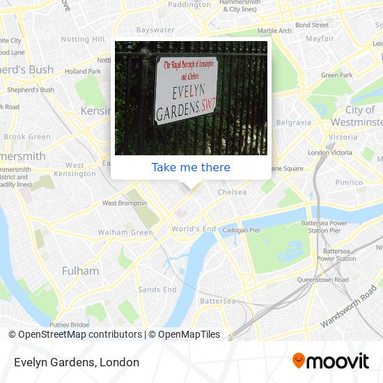 Evelyn Gardens map