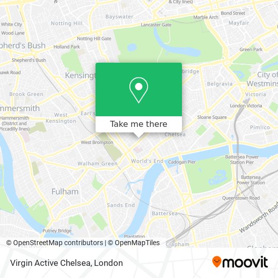 Virgin Active Chelsea map
