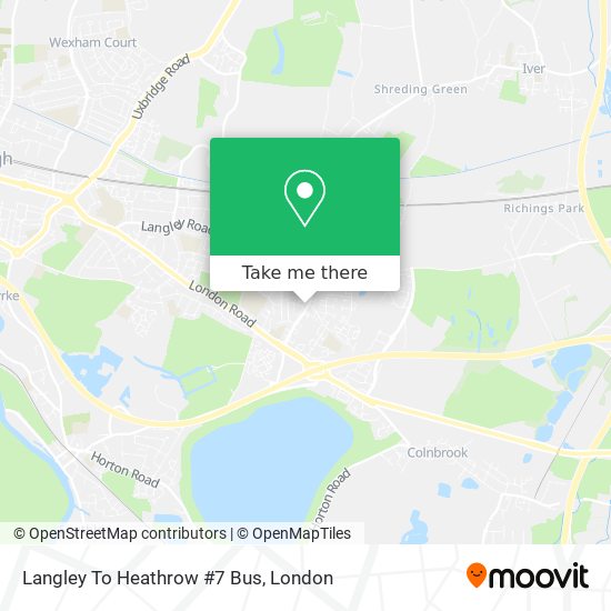 Langley To Heathrow #7 Bus map