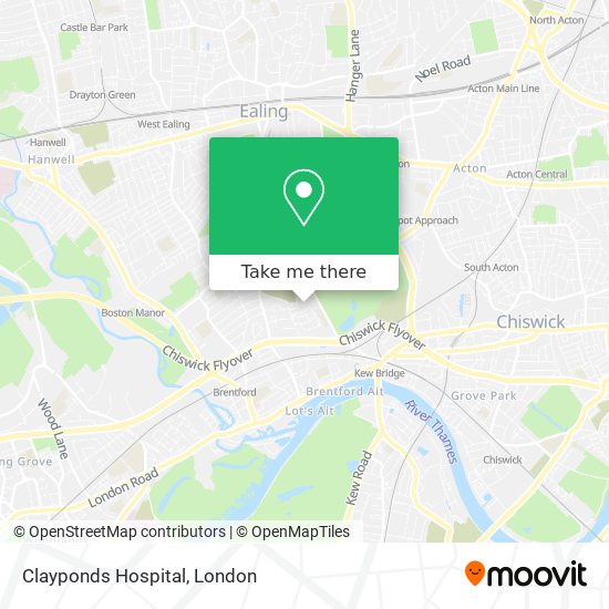 Clayponds Hospital map