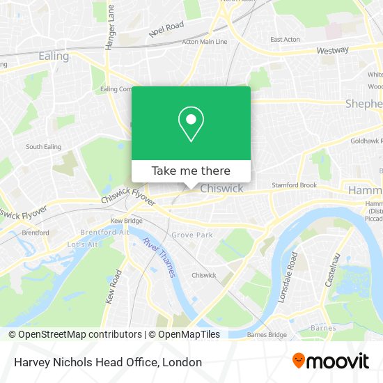 Harvey Nichols Head Office map