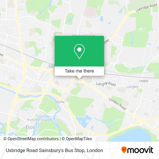 How to get to Uxbridge Road Sainsbury's Bus Stop in Slough by bus, train or Tube?