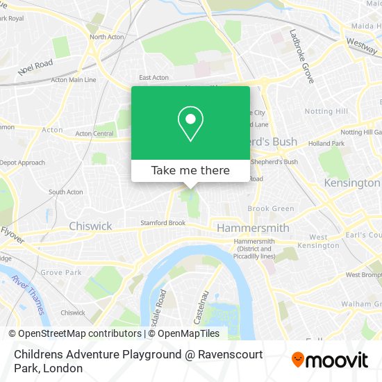 Childrens Adventure Playground @ Ravenscourt Park map