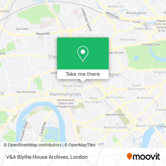V&A Blythe House Archives map