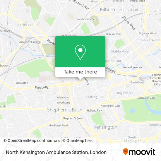 North Kensington Ambulance Station map