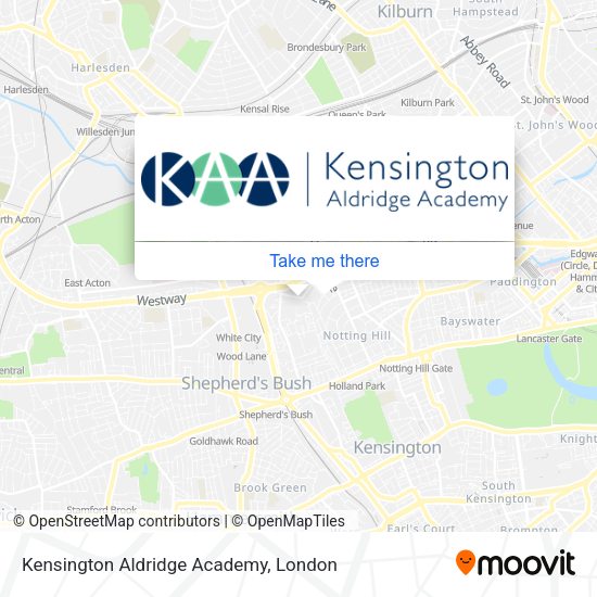 Kensington Aldridge Academy map