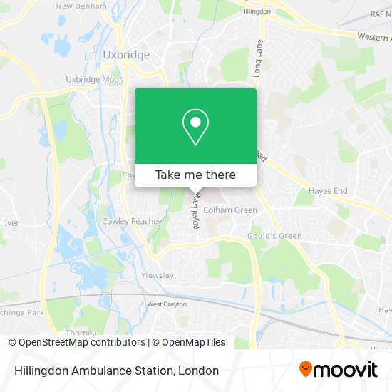Hillingdon Ambulance Station map