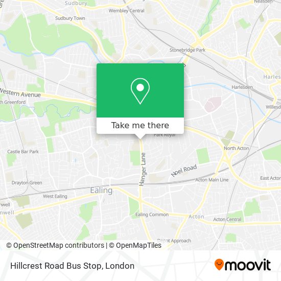 Hillcrest Road Bus Stop map