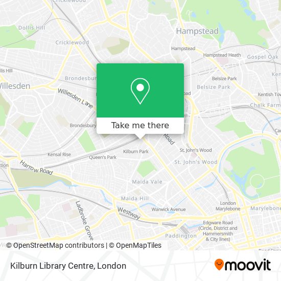 Kilburn Library Centre map