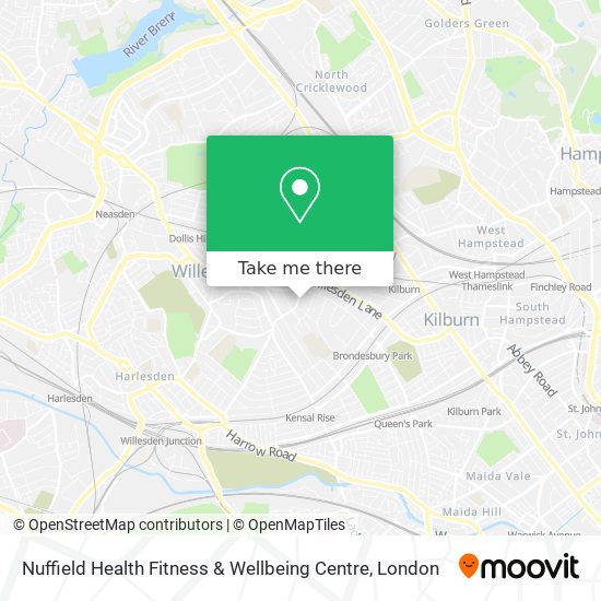 Nuffield Health Fitness & Wellbeing Centre map
