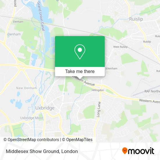 Middlesex Show Ground map
