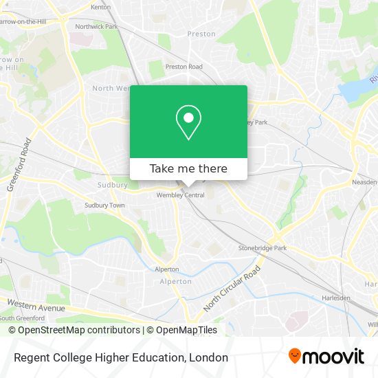 Regent College Higher Education map