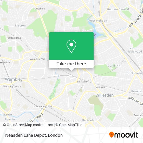 Neasden Lane Depot map