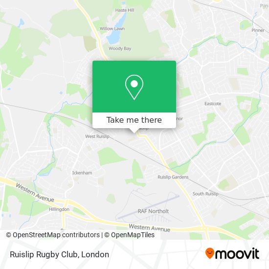 Ruislip Rugby Club map