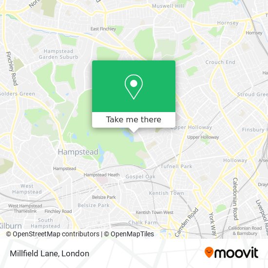 Millfield Lane map