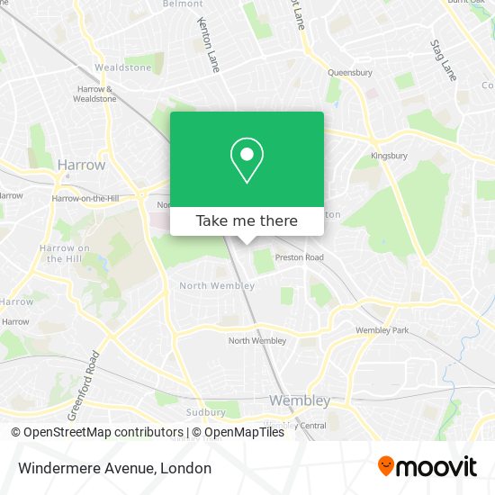 Windermere Avenue map