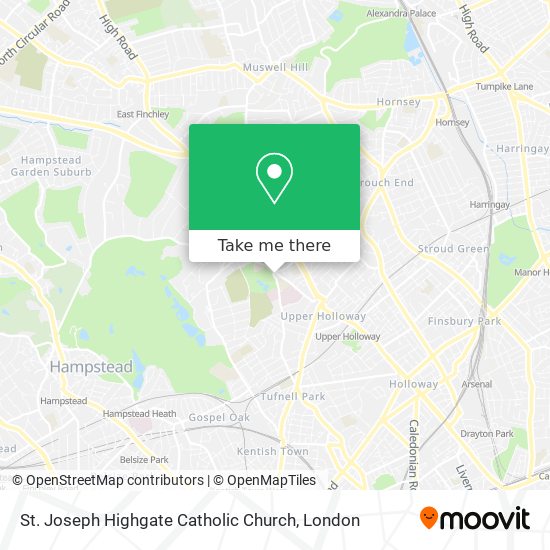 St. Joseph Highgate Catholic Church map
