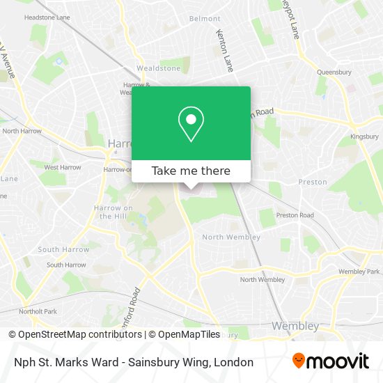 Nph St. Marks Ward - Sainsbury Wing map