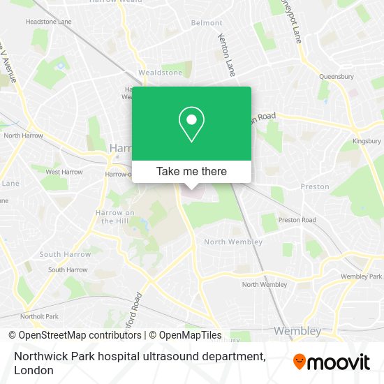 How to get to Northwick Park hospital ultrasound department in Kenton