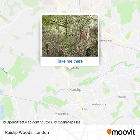 Ruislip Woods map