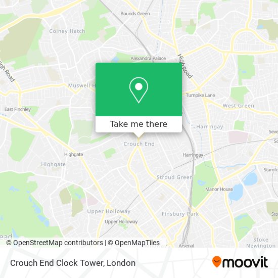 Crouch End Clock Tower map