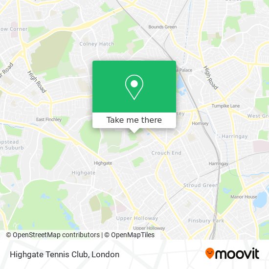 Highgate Tennis Club map