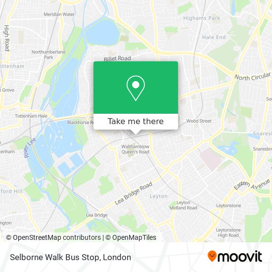 Selborne Walk Bus Stop map