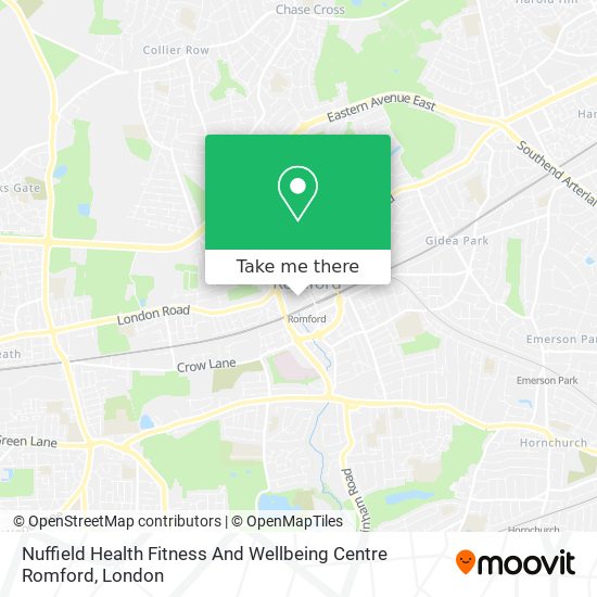 Nuffield Health Fitness And Wellbeing Centre Romford map