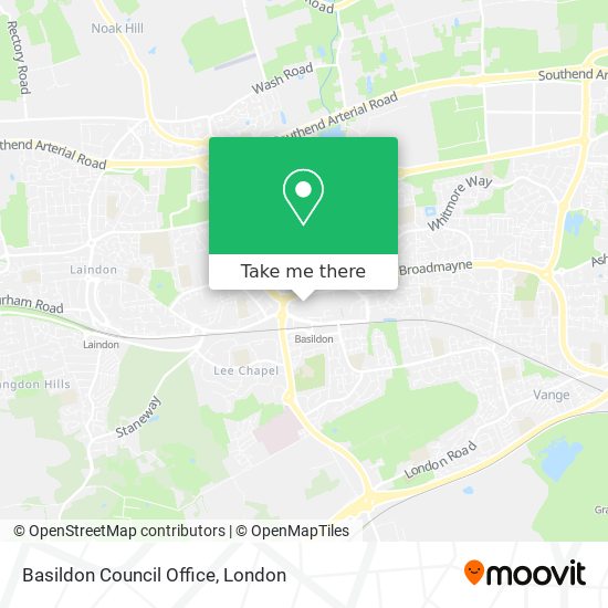 Basildon Council Office map