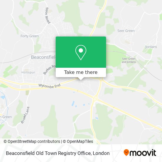 How to get to Beaconsfield Old Town Registry Office by Bus, Train or Tube?