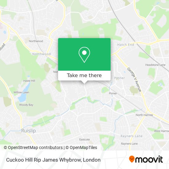 Cuckoo Hill Rip James Whybrow map