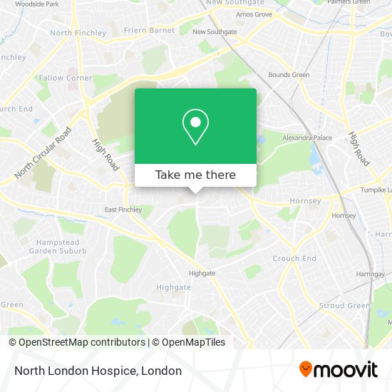 North London Hospice map