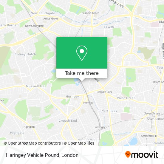 Haringey Vehicle Pound map