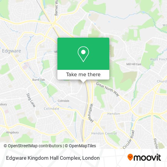Edgware Kingdom Hall Complex map