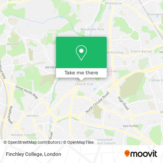 Finchley College map