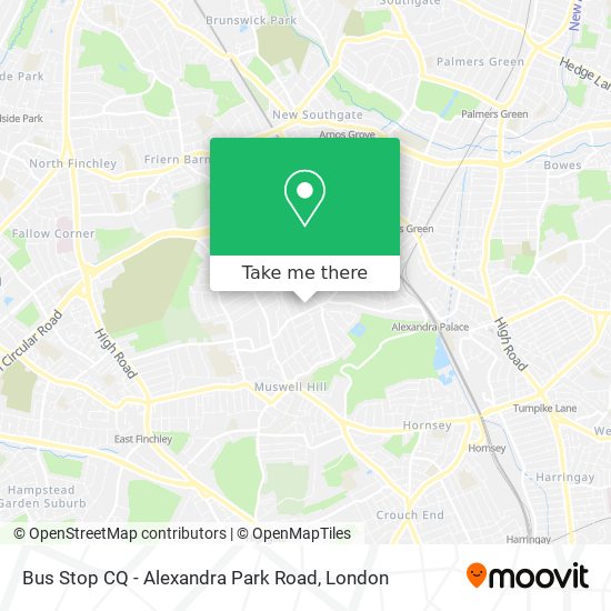 Bus Stop CQ - Alexandra Park Road map