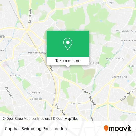 Copthall Pool How to Get to Copthall Swimming Pool in Mill Hill by Bus, Tube or Train?