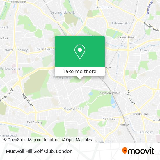 Muswell Hill Golf Club map