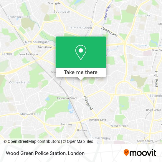Wood Green Police Station map