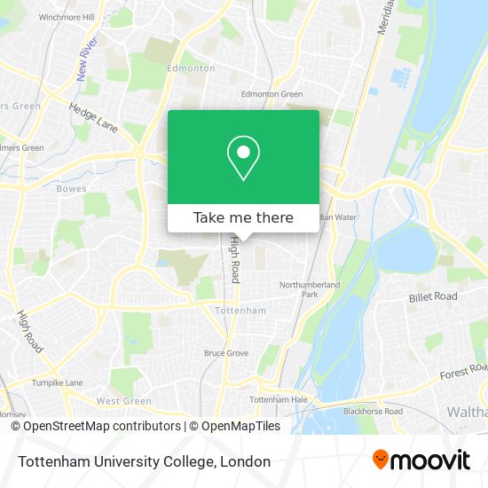 Tottenham University College map