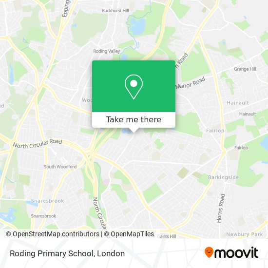 Roding Primary School map