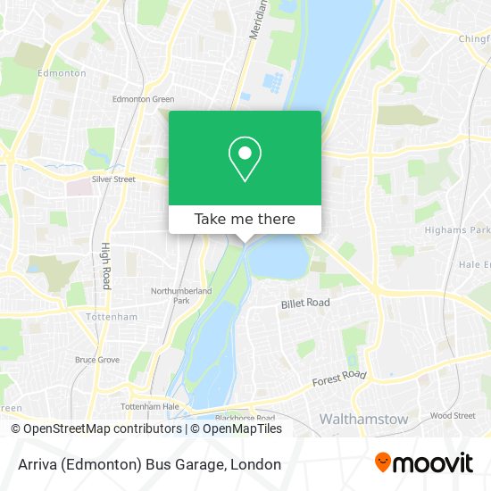 Arriva (Edmonton) Bus Garage map