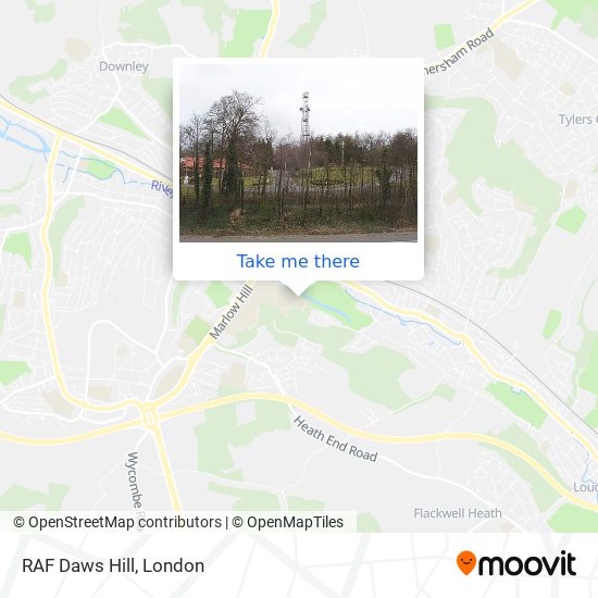 RAF Daws Hill map