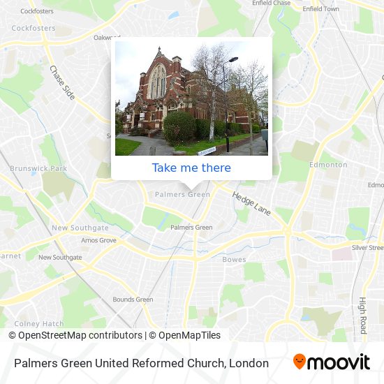 Palmers Green United Reformed Church map